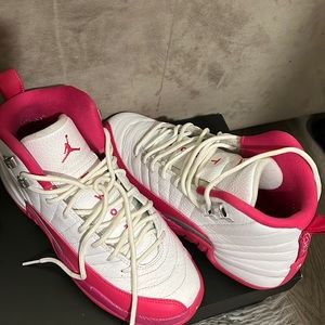 Jordan 12 pink and white